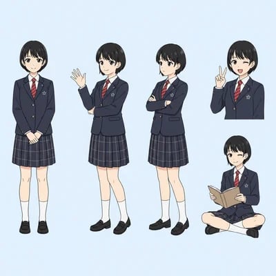 Anime Student Poses