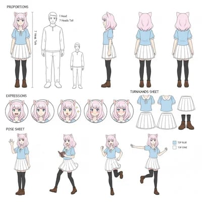 Cat Girl Character Sheet