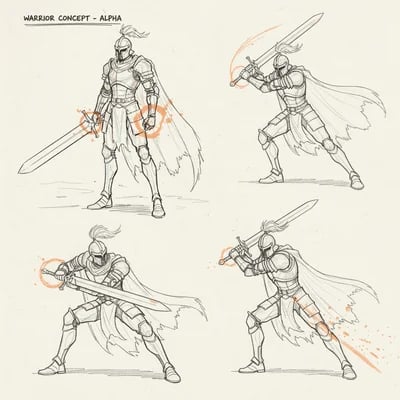 Fantasy Warrior Poses
